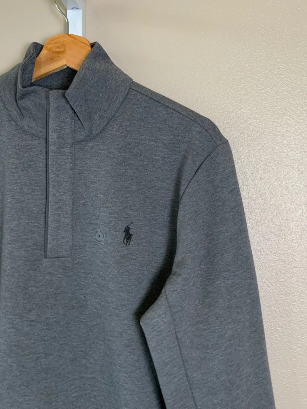 POLO Ralph Lauren Double-Knit Quarter Snap Mockneck Pullover Sweatshirt